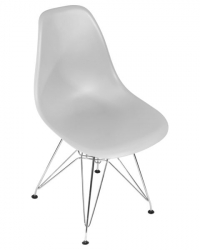 Стул обеденный ДОБРИН ДСР (ножки хром, цвет светло-серый (ГР-01)) 4 шт / DOBRIN DSR (GR-01))