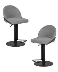 Стул барный ДОБРИН ОЛИВЕР (серая ткань (ФЛЙ1347-17)) 2 шт / DOBRIN OLIVER (FLY1347-17))