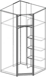 Шкаф угловой Лира 50 Дуб нортон светлый