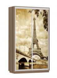 Шкаф-купе комбинированный Экспресс Хит Париж/Ясень шимо темный