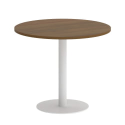 Стол журнальный круглый ХОМЕ ОФФИCЕ ВР.СП-5-90.1 Орех Гварнери/Белый металл / HOME OFFICE VR.SP-5-90.1