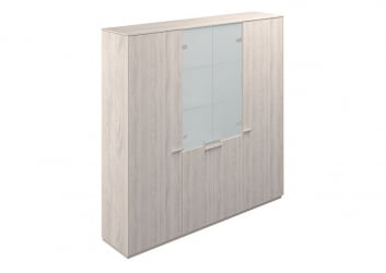Шкаф высокий тройной с отделением для одежды Atlas NZ-0303+NZ-0341+NZ-0303.YN.YN Ясень Наварра