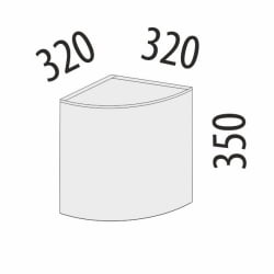 Антресоль торцевая (лев/прав) Бруклин 101.107.1