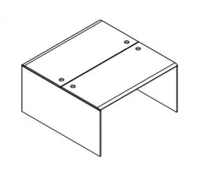 Двухместная рабочая станция W2ST 167 Дуб сонома