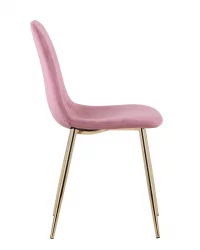 Стул Валенсия велюр золотые ножки Пыльно-розовый
