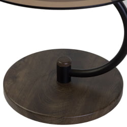 Стол журнальный Дуэт 13Н Черный, дуб маррон / стекло тонированное