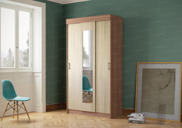 Шкаф-купе Ясень шимо темный/Ясень шимо светлый