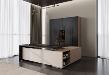 Кабинет руководителя ВЕЛИОН №1 Яшма черный Кобра / VELION