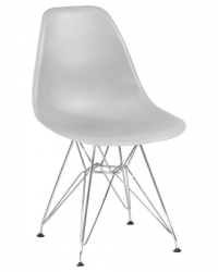 Стул обеденный ДОБРИН ДСР (ножки хром, цвет светло-серый (ГР-01)) 4 шт / DOBRIN DSR (GR-01))