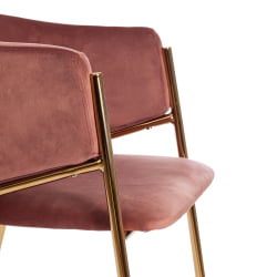 Кресло KRONOS (mod. 8158) металл/вельвет, коралловый/золотые ножки, V062-23