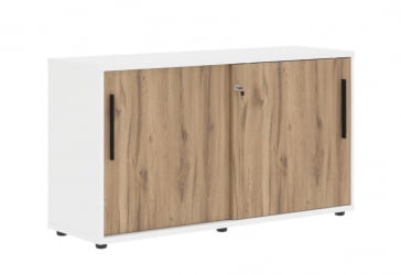 Шкаф с дверьми-купе ЕДИС ЕЛC 1343 Дуб Денвер светлый Черный Белый / EDIS ELC