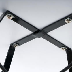 Обеденный стол CINDY NEXT (mod. 70-80 MDF) металл/мдф/бук, D80х75см, белый/натуральный