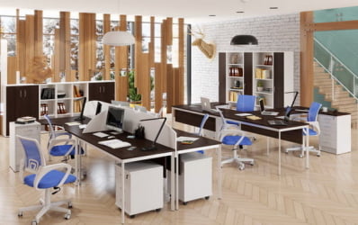 Стол эргономичный ИМАГО-С CА-1СД(Л/Р) венге магия белый полуматовый / IMAGO-S CA-1SD(L/R)