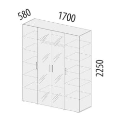 Детский шкаф для одежды Николь 901.14