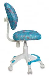 Кресло детское Бюрократ KD-W6-F/AQUA голубой аквариум сетка (пластик белый)