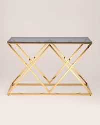 Консоль ИНСИГНИЯ 120x40 Золото стекло smoke