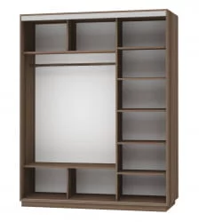 Шкаф в прихожую Экспресс Трио Элемент 1800х2200х Ясень шимо тёмный / 1800х2200h