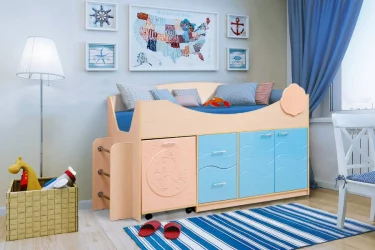 Уголок школьника Юниор-12.2 МДФ глянец Дуб молочный/Розовый металлик/Голубой металлик