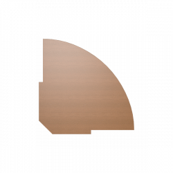 Полка для стойки угловой Рива А.РС-5.1 Груша Ароза / Riva