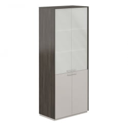 Шкаф высокий Атлас НЗ-0351.БТ.ГС Бренсон Трюфель Серый камень / Atlas NZ-0351.BT.GS