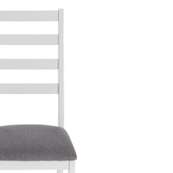 Стул ROSARIO Многослойная фанера, 39 х 39 х 99 см, white, ткань темно-серая (150)