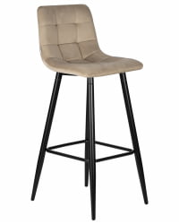 Стул барный DOBRIN NICOLE (черные матовые ножки, мокко велюр (108-104))