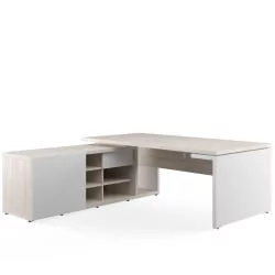 Стол рабочий на опорной креденции левый ZIO28510821 Светлый дуб Стол рабочий на опорной креденции левый ZIO28510821 Светлый дуб