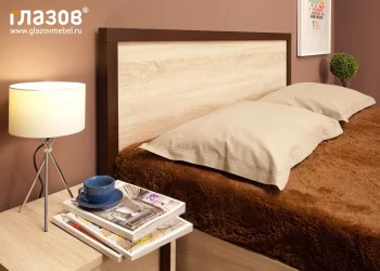 Кровать двуспальная BAUHAUS 2 Дуб Сонома/Орех шоколадный(спальня)