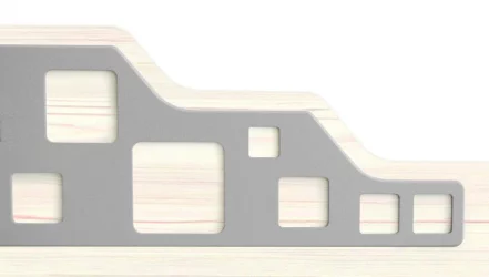 Детская кровать для мальчика Мегаполис 55.11 Сосна Астрид