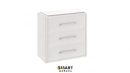 Комод со стеклом Элис Светлый