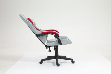 Кресло спортивное TopChairs Phantom ткань серо-красный