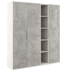 Шкаф высокий 3 створки, с нишей B-TONE BTN36152431 Сосна Бетон светлый Шкаф высокий 3 створки, с нишей B-TONE BTN36152431 Сосна Бетон светлый