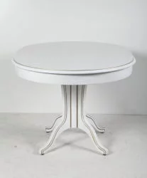 Круглый стол из дерева Орион-5 (d1200) тон 1 с золотой патиной