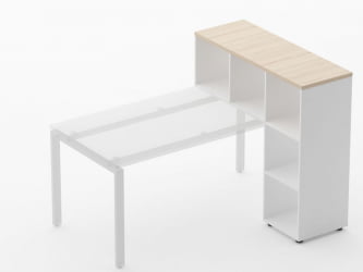 Стеллаж к столу Дека 9.08.12 Туя/Белый / Deka