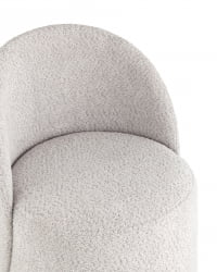 Пуф Лореен вращающийся букле Светло-серый / Loreen