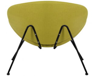 Кресло дизайнерское ДОБРИН ЕМИЛЙ (светло-зеленая ткань АФ3, черное основание) 2 шт / DOBRIN EMILY AF3,