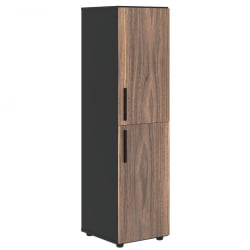 Шкаф-колонка с 2 глухими малыми дверьми (правый) ВЕЛИОН ВЕНЕЕР ВРМCС 40.4 Р Американский орех Яшма черная / VELION VENEER VRMCS R
