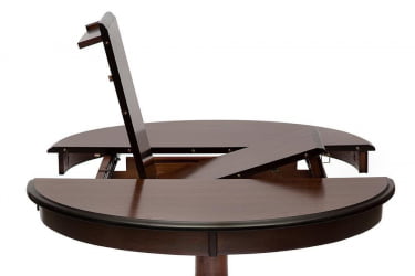 Стол раскладной Siena ( SA-T4EX) дерево гевея/мдф, 90+30х90х75см, Tobacco