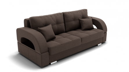 Диван Элита-1 (ЗР) Цвет фасада: Коричневый; Тип: Прямой; Материал фасада: Металл/Велюр