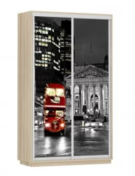 Шкаф-купе двухдверный Экспресс Дуо 1200х2200х Лондон/Ясень шимо светлый / 1200х2200h