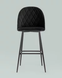 Стул барный Марсель Б велюр Черный