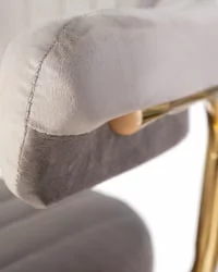 Стул барный ДОБРИН CХАРЛЙ ГОЛД Серый велюр МДЖ9-75 / DOBRIN CHARLY GOLD MJ9-75