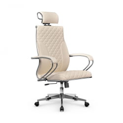 Кресло руководителя Metta L 2c 44C/K116 Infinity Easy Clean (MPES) Комплект 3 Молочное