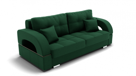 Диван Элита-1 (ЗР) Цвет фасада: Зеленый; Тип: Прямой; Материал фасада: Металл/Велюр
