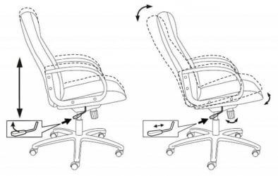 Кресло руководителя Бюрократ T-898AXSN/3С11BL