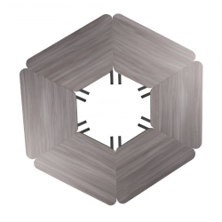 Парта одноместная трапециевидная столешница (рост 3-7) Дуб Вотан/Металл Серый