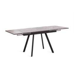 Раздвижной стол VIGO ЛДСП/HPL/металл, 120 x 80 x 30 х 30 х 75 см, Мрамор черный/черный