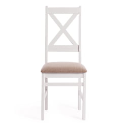 Стул CROSSMAN Многослойная фанера, 100*41*40, white, ткань бежевая (Ford William 7)