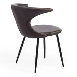 Стул FLAIR (mod. 9020) / 1 шт. в упаковке экокожа/металл, 60 х 56 х 78 см , коричневый 1/черный