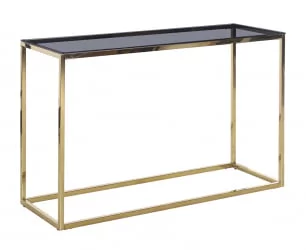 Консоль ТАУН 115x30 Золото (стекло smoke)